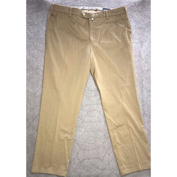 J Lawrence Khakis Carmel‎ Meyers Tan Flat Front Pants Men's Size US 40x30 GR 56 - Picture 1 of 14